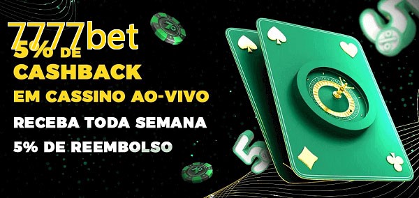 Promoções do cassino ao Vivo 7777bet